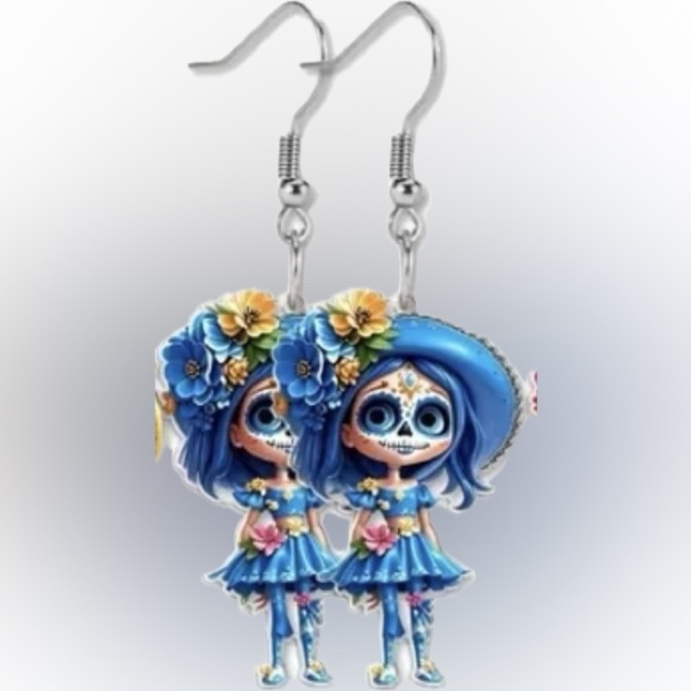 Dia de los Muertos Earrings Halloween Day of the Dead New